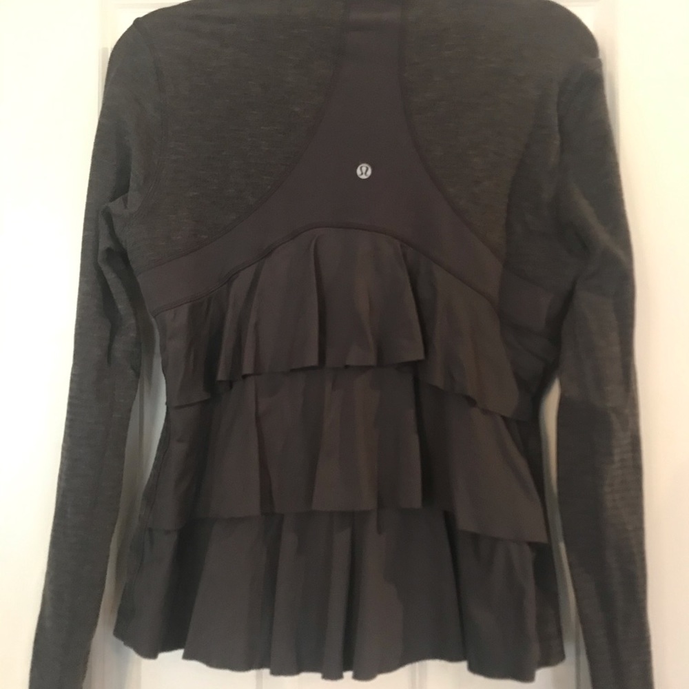 Lululemon Yogi dance ruffle jacket.